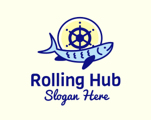 Ship Wheel Tuna logo design