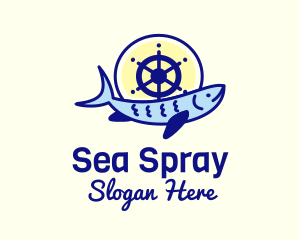 Ship Wheel Tuna logo design