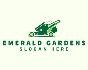 Lawn Mower Home logo design