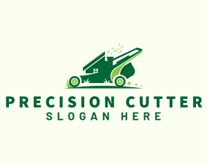 Lawn Mower Home logo design