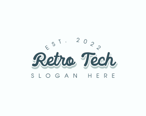 Cursive Retro Lettering logo design