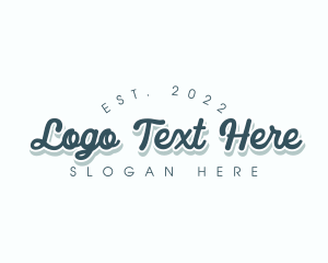 Cursive Retro Lettering Logo