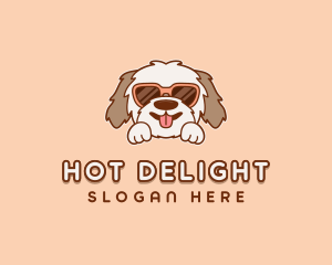 Sunglasses Dog Puppy logo design