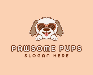 Sunglasses Dog Puppy logo design