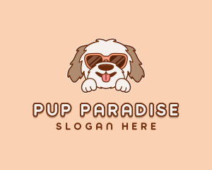 Sunglasses Dog Puppy logo design