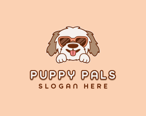 Sunglasses Dog Puppy logo design