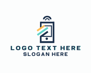 Connection - Cellular Mobile Phone logo design