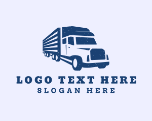 Haulage - Blue Haulage Trucking logo design