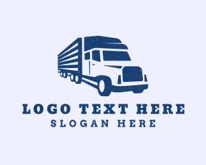 Truck - Blue Haulage Trucking logo design