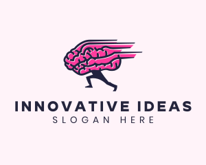 Running Brain Tutorial logo design