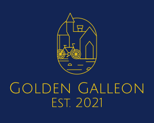 Golden Town Bike  logo design