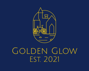Golden - Golden Town Bike logo design