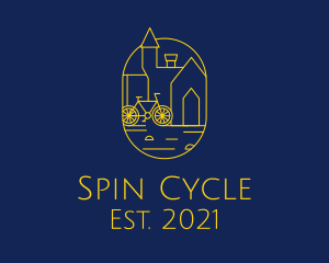 Golden Town Bike  logo design