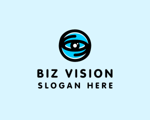 Blue Optical Eye logo design