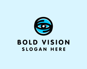 Blue Optical Eye logo design