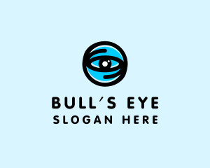 Blue Optical Eye logo design