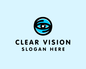 Optical - Blue Optical Eye logo design