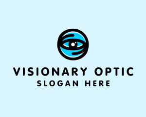 Optic - Blue Optical Eye logo design