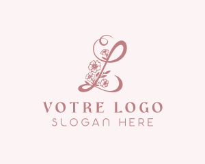 Cosmetic - Botanical Floral Letter L logo design