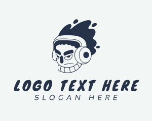 Animation - Blue Headphones Boy logo design