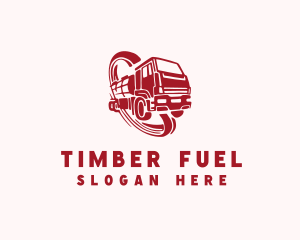 Oil Fuel Tanker Truck logo design