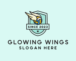 Volleyball Wings Sport logo design