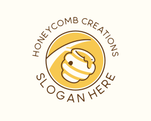 Beeswax - Honeycomb Hive Apiary logo design