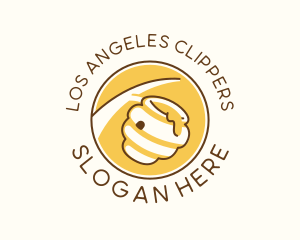 Beekeeper - Honeycomb Hive Apiary logo design