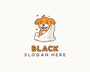 Sparkle - Towel Puppy Dog Grooming logo design