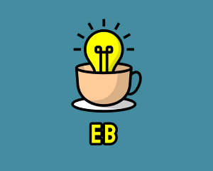 Coffee - Lightbulb Teacup Cafe logo design