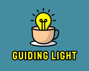 Lightbulb Teacup Cafe logo design