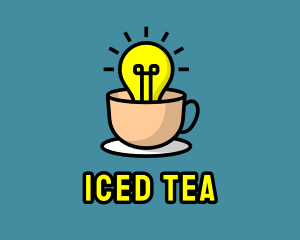 Lightbulb Teacup Cafe logo design