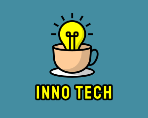 Innovative - Lightbulb Teacup Cafe logo design