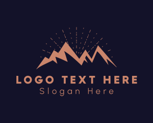 Traveler - Hipster Mountain Range logo design