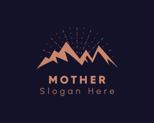 Hipster Mountain Range Logo