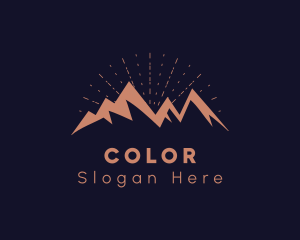 Tourism - Hipster Mountain Range logo design