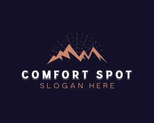 Hipster Mountain Range logo design