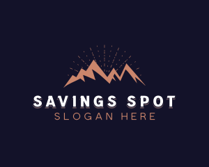 Hipster Mountain Range logo design