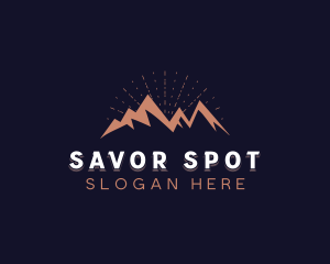 Hipster Mountain Range logo design