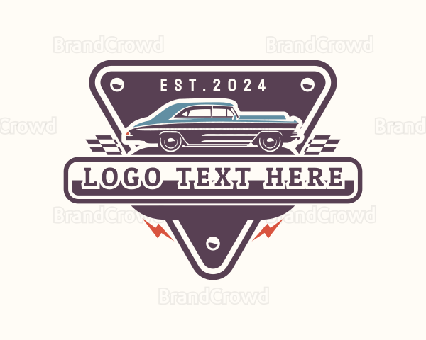 Vintage Car Garage Logo