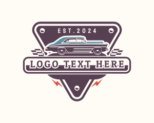 Panel Beater - Vintage Car Garage logo design