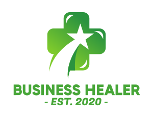 Doctor - Green Doctor Medical Star Cross logo design