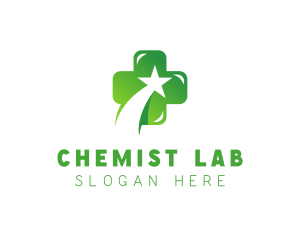 Chemist - Green Doctor Medical Star Cross logo design