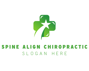 Green Doctor Medical Star Cross logo design