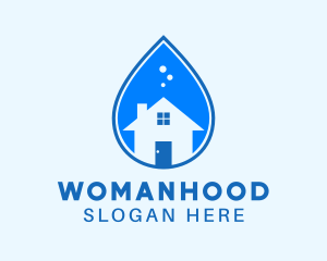 House Cleaning Droplet Logo