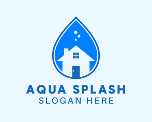 House Cleaning Droplet logo design