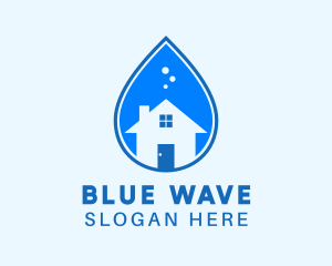 House Cleaning Droplet logo design