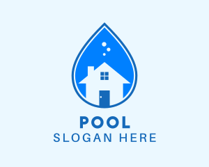 Aqua - House Cleaning Droplet logo design