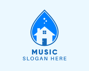 Fluid - House Cleaning Droplet logo design