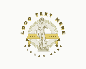 Museum - Renaissance Man Sculpture logo design